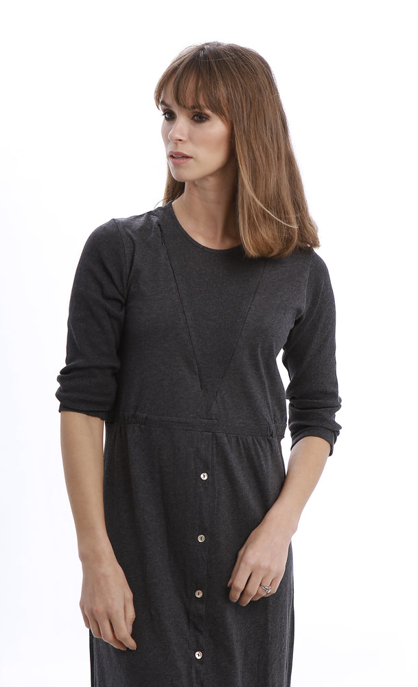 Jana - Rojo London. This set is the ultimate combination of function and style for every new mom. Designed with you in mind, this nightgown features two concealed v zippers for discreet nursing. Dress it up with this fun hip length hoodie for all day stylish comfort